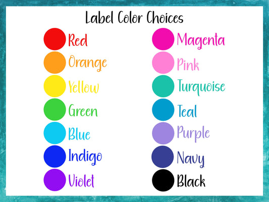 Personalized Varsity Font Two Name Sticker or Magnet