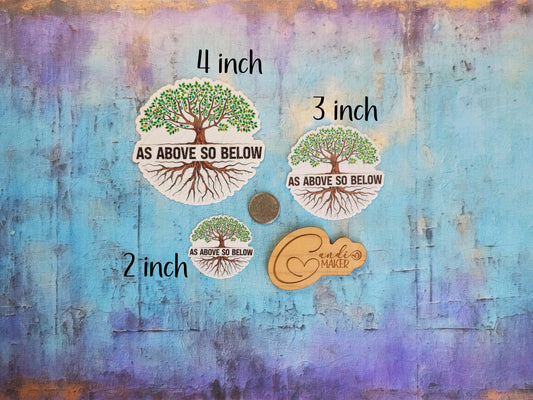 As Above So Below, Tree of Life Hermetic Occult Sticker or Magnet