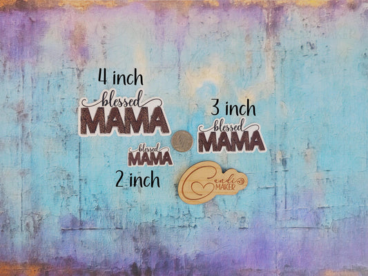 Blessed Mama, Leopard Print Mom Sticker or Magnet