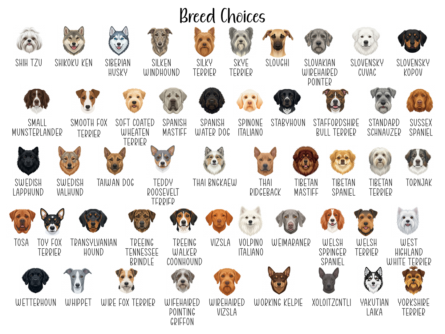 Personalized Dog Breed Tear-Off Notepad