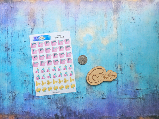 Household Chores Cleaning Planner Sticker Sheets