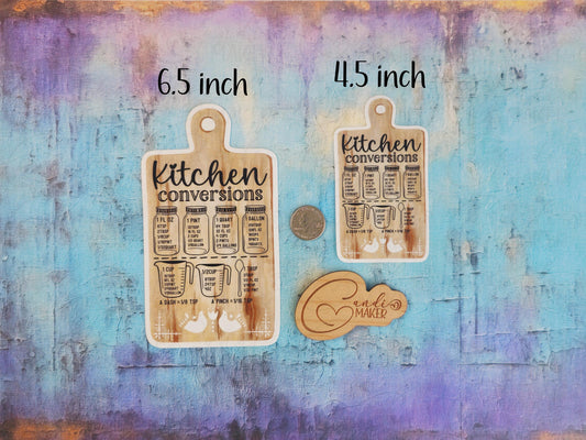 Hygge Cutting Board Kitchen Measurement Conversion Refrigerator Sticker or Magnet