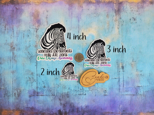 Rare Disease Awareness, Chronic Illness Zebra Sticker or Magnet
