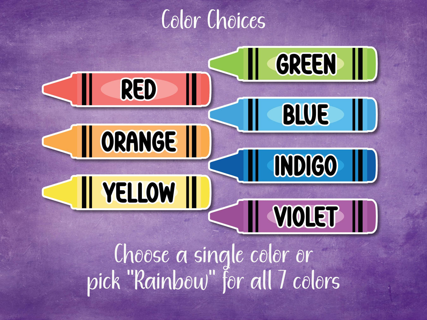 Back to School Personalized Name Label Stickers, Crayon