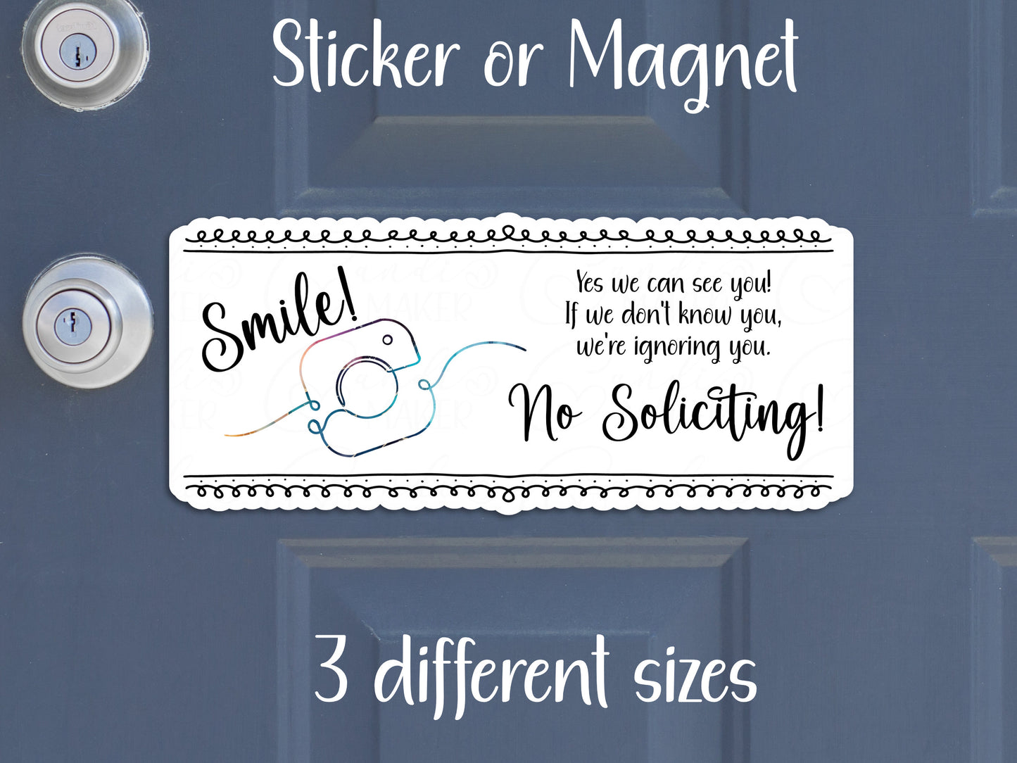We're Ignoring You No Soliciting Sticker or Magnet