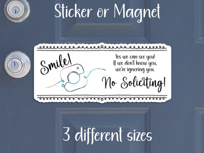 We're Ignoring You No Soliciting Sticker or Magnet