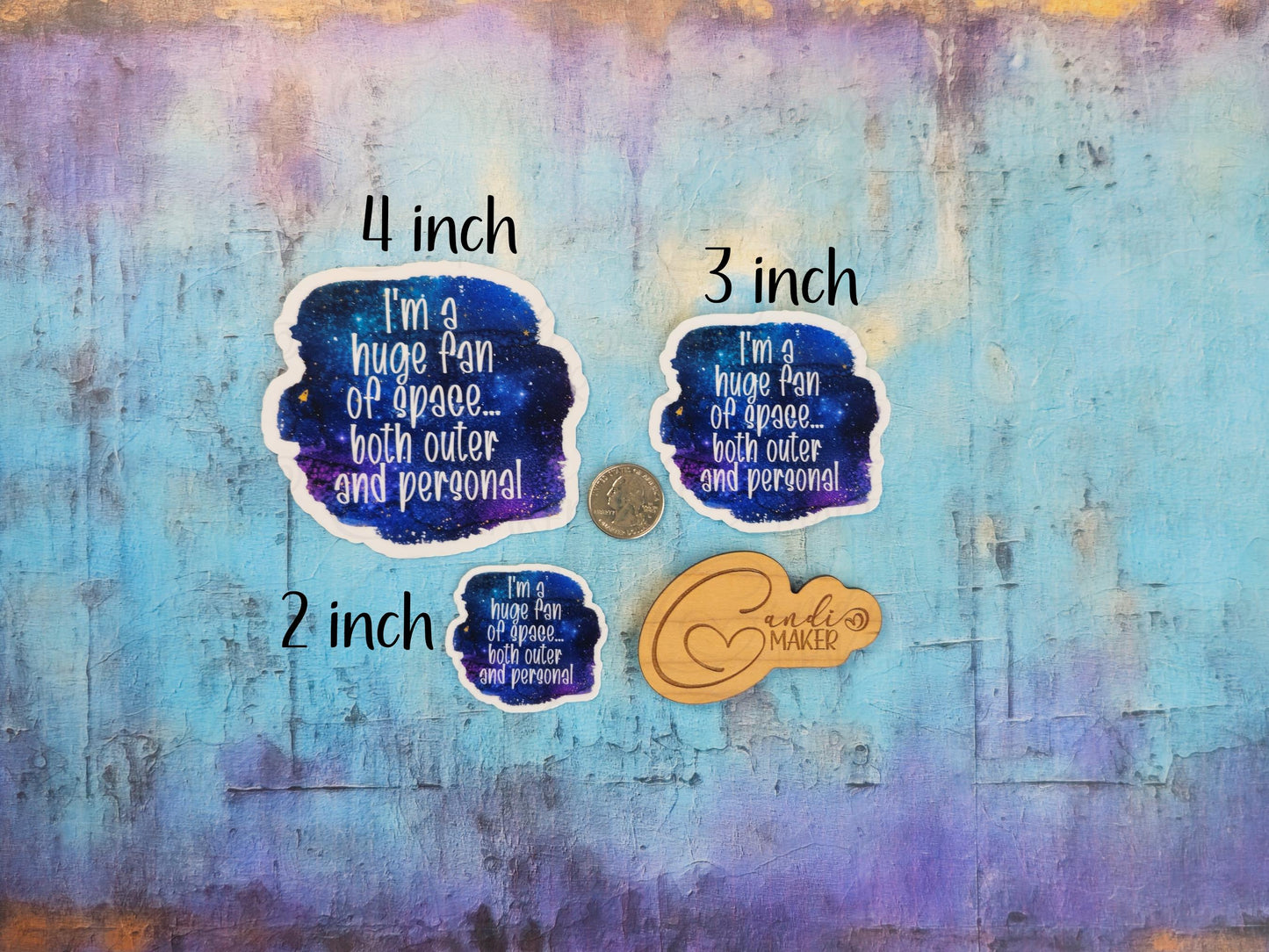 Huge Fan Of Outer and Personal Space, Funny Introvert Sticker or Magnet