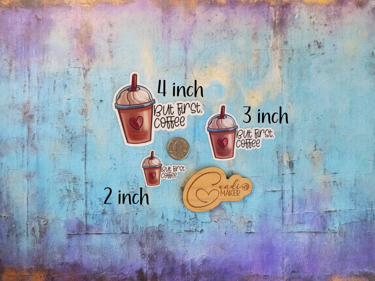 But First Coffee, Funny Cappuccino Sticker or Magnet