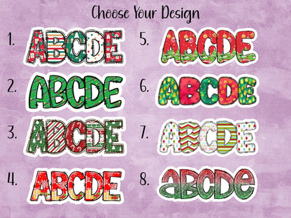 Christmas Custom Name Sticker or Magnet