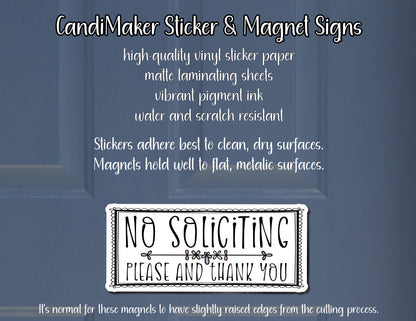 Do Not Disturb Working From Home No Soliciting Sticker or Magnet