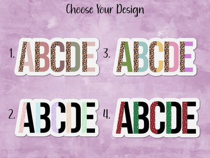 Leopard Print Custom Name  Sticker or Magnet