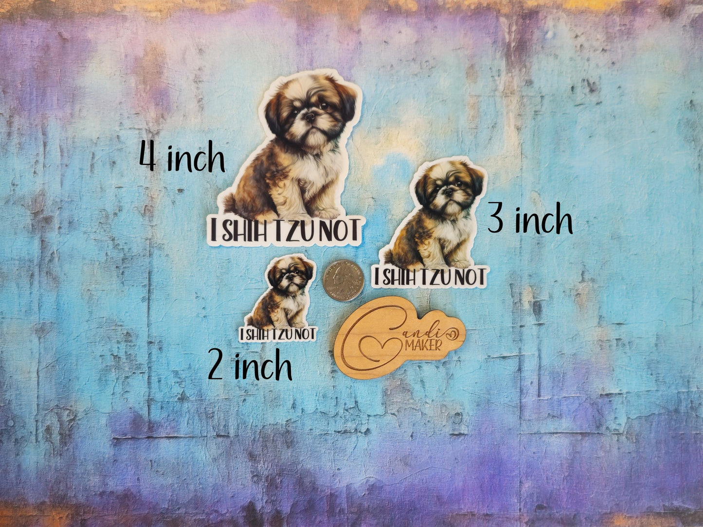 I Shih Tzu Not, Funny Puppy Dog Pun Sticker or Magnet