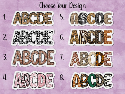 Animal Print Custom Name Sticker or Magnet