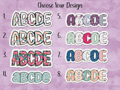 Floral Custom Name Sticker or Magnet