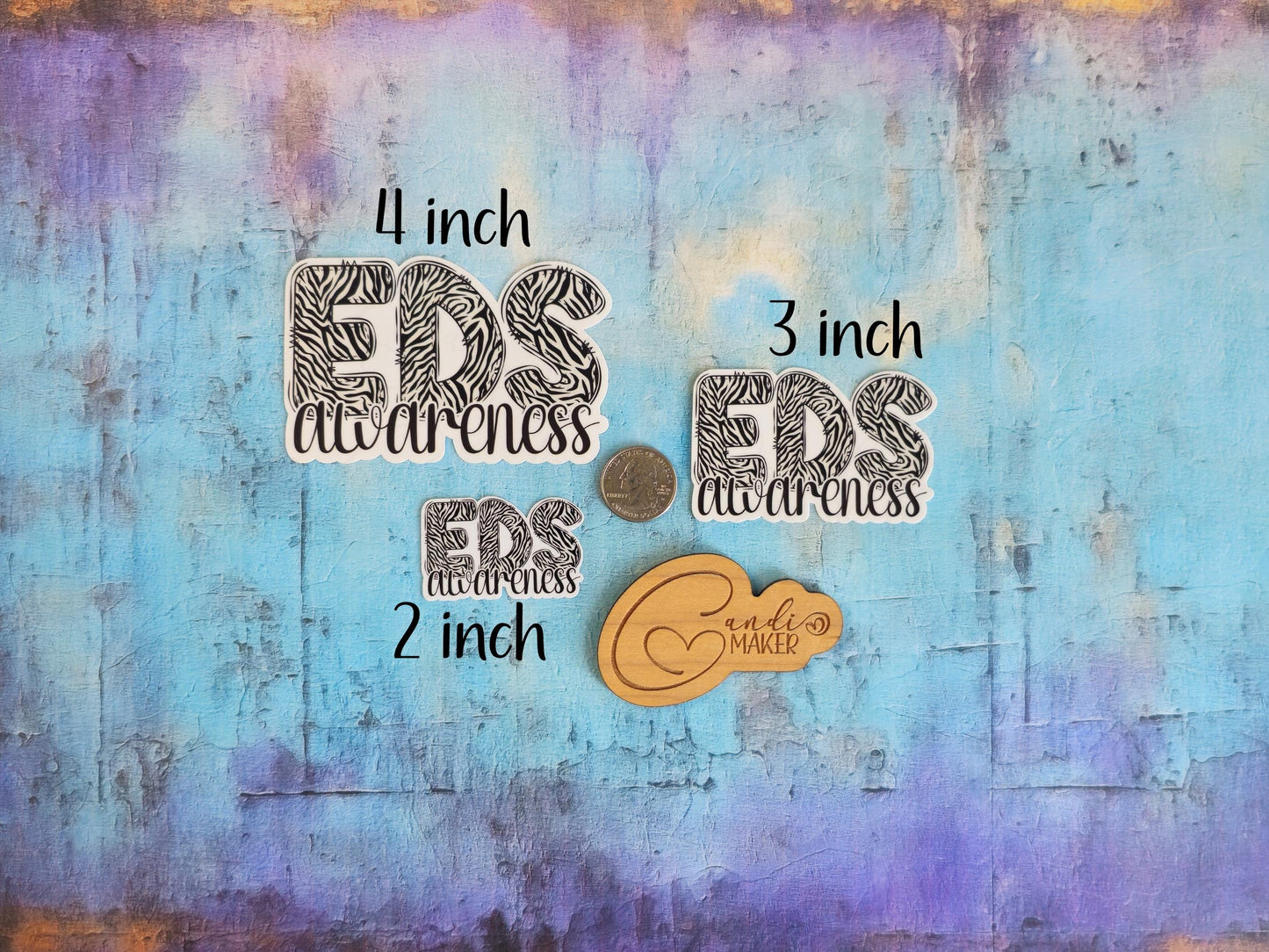 EDS Awareness, Rare Disease Zebra Sticker or Magnet
