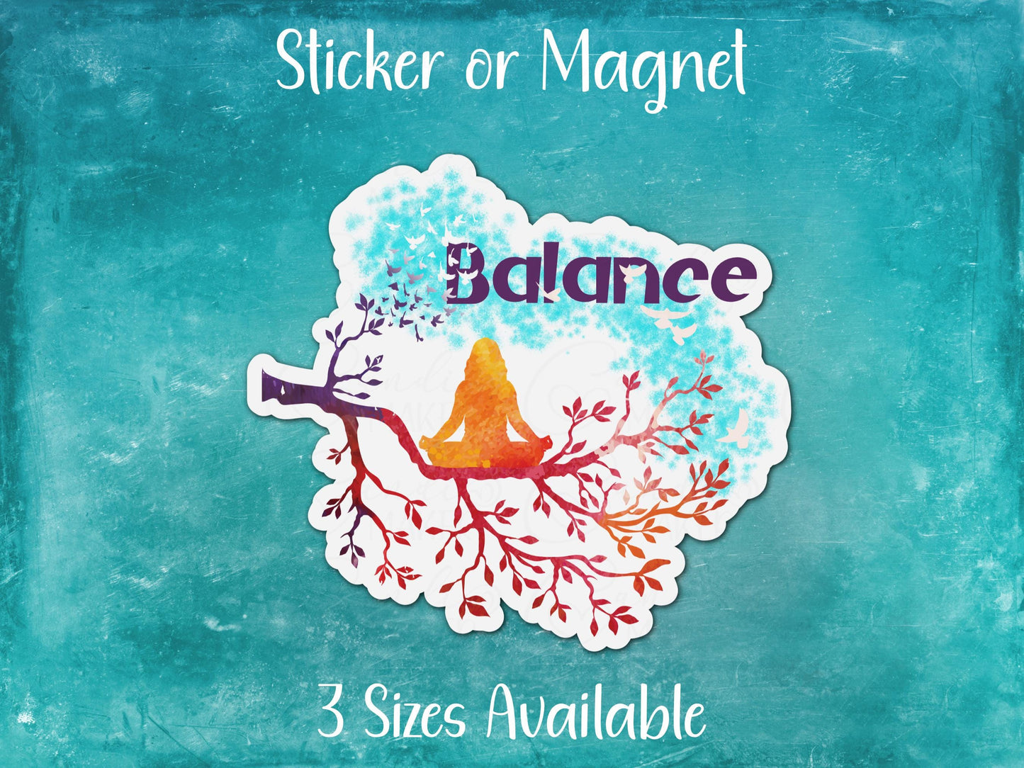 Balance, Meditation Sticker or Magnet