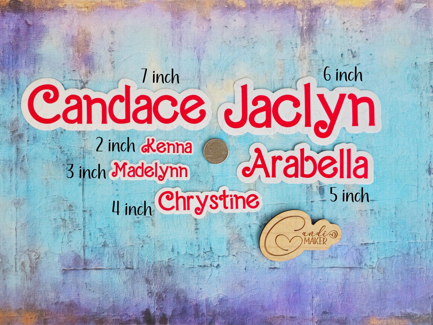 Personalized Pink Name Sticker or Magnet