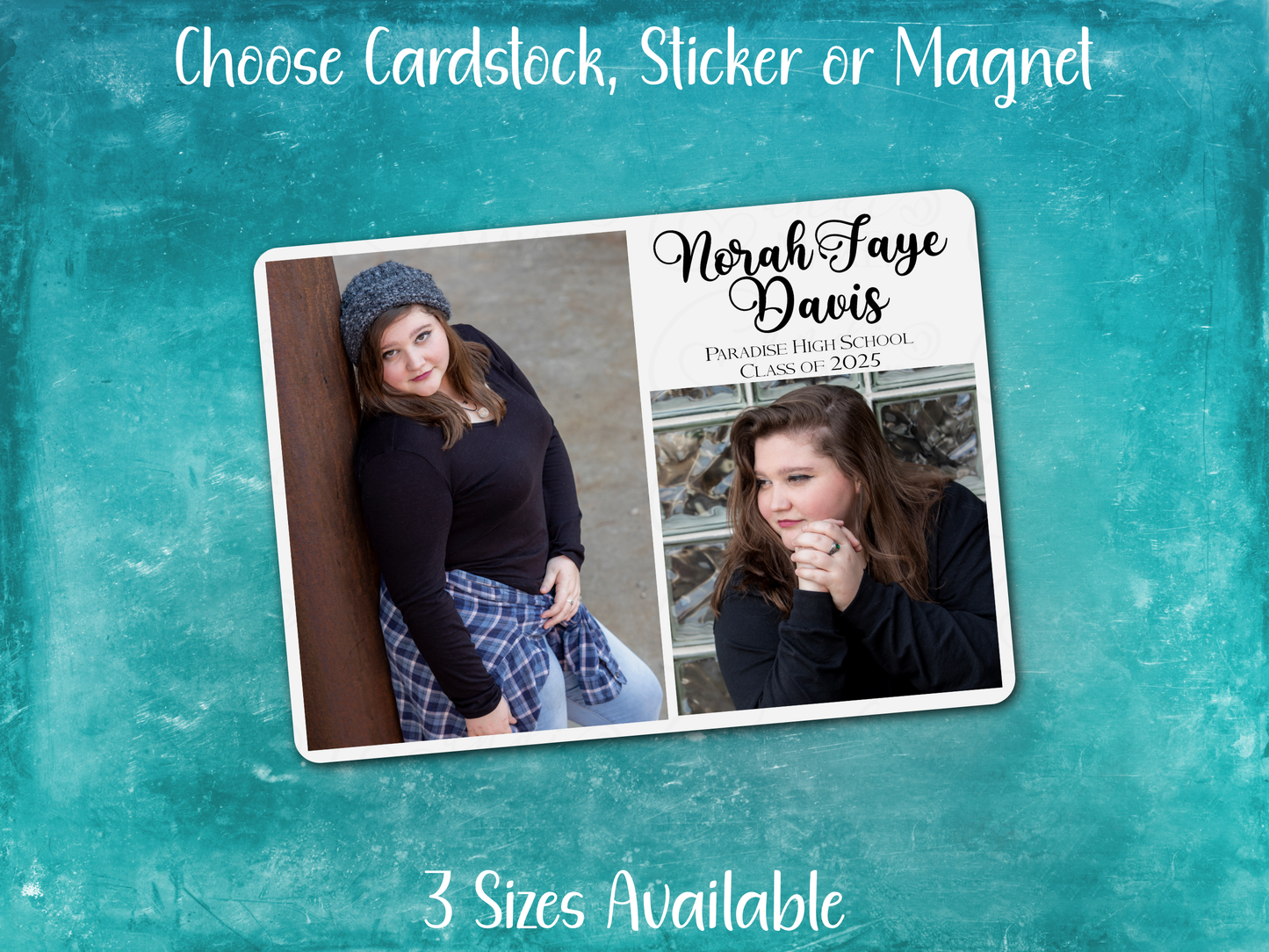 Personalized Graduation Announcement Card, Sticker, or Magnet