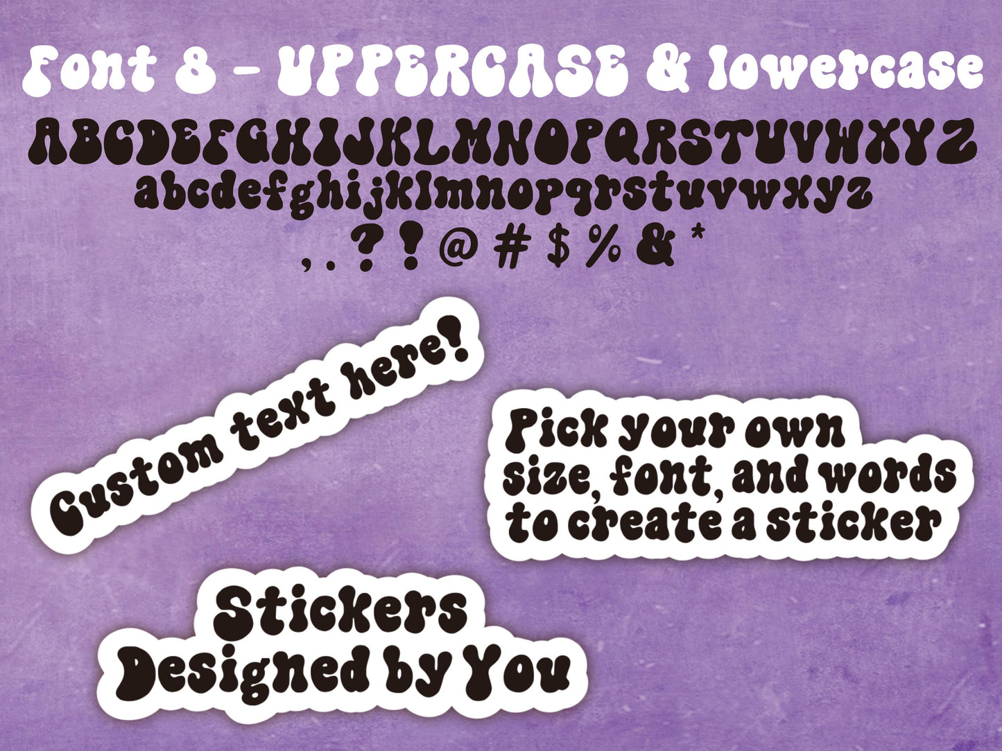 Custom Die-Cut Personalized Text Sticker or Magnet | Display Your Own Text