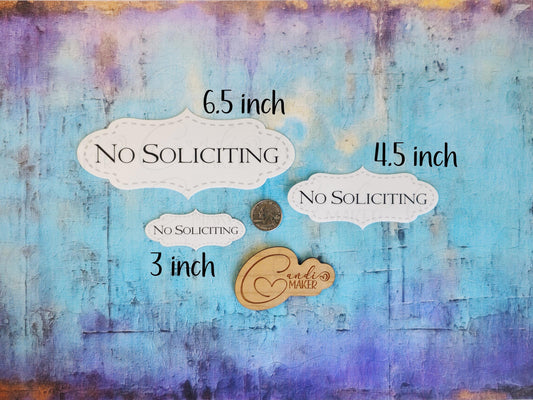 No Soliciting Minimalist Simple Sticker or Magnet