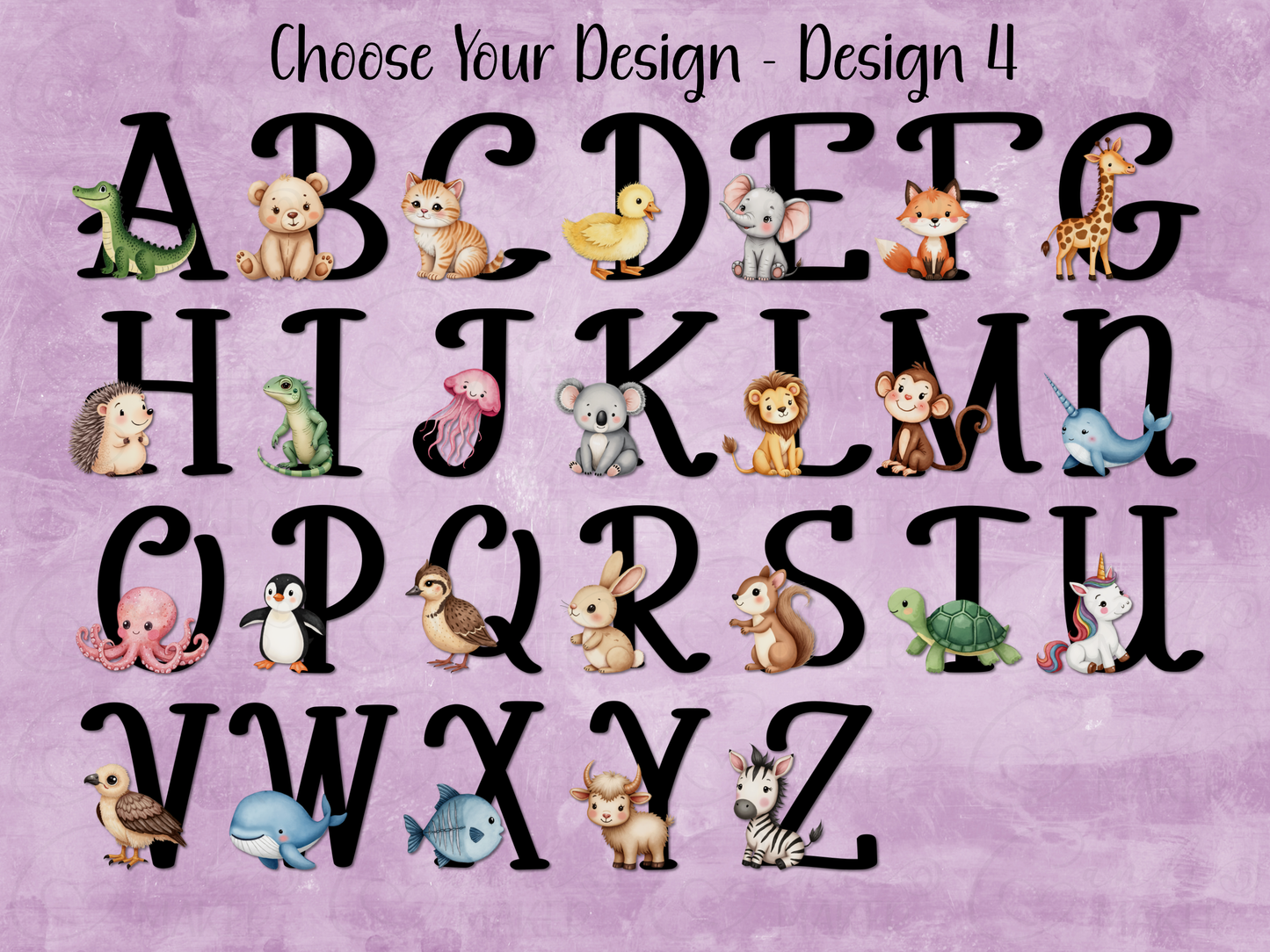 Animal Alphabet Custom Name Magnetic Bookmark | 5 Different Designs
