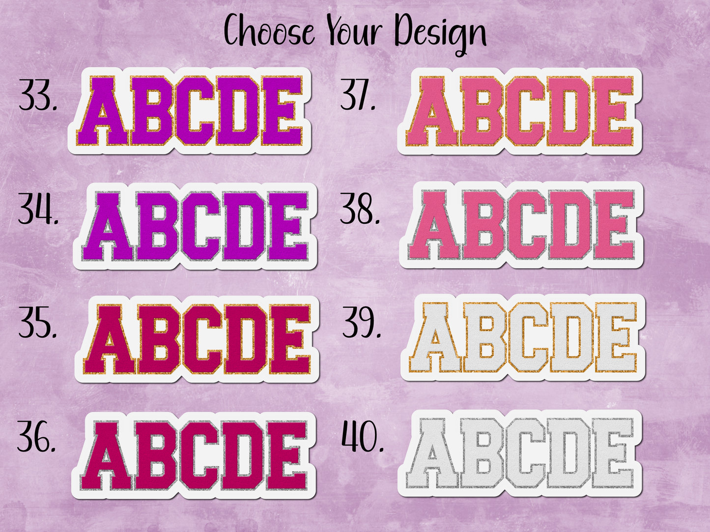 Faux Chenille Custom Name Magnetic Bookmark | 40 Different Designs