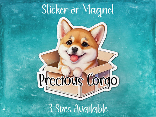 Precious Corgo, Cute Corgi Sticker or Magnet