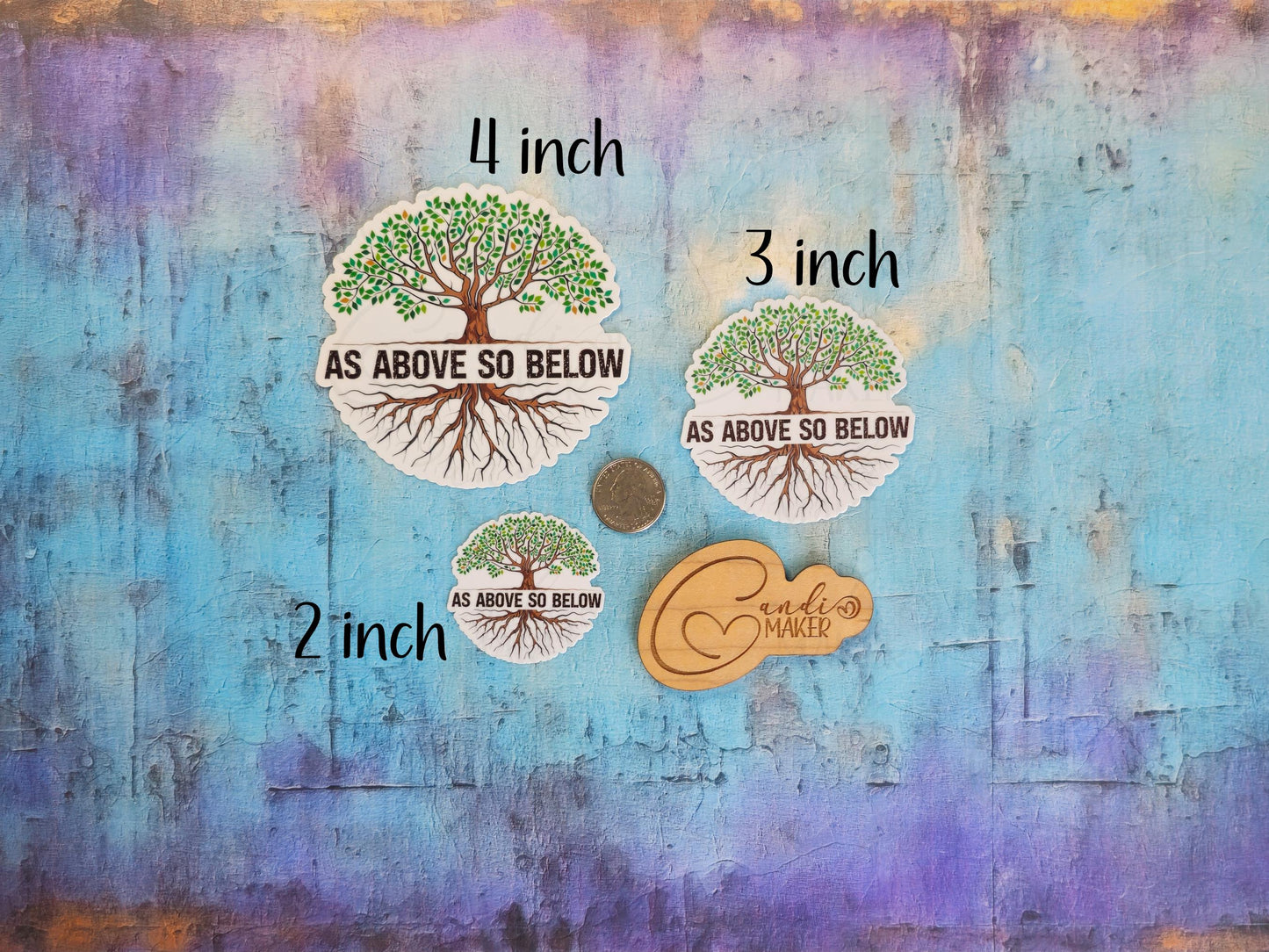 As Above So Below, Tree of Life Hermetic Occult Sticker or Magnet