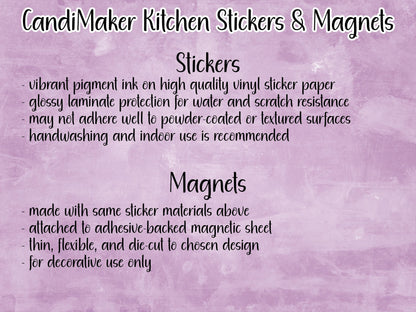 Witchy Cauldron Kitchen Measurement Conversion Refrigerator Sticker or Magnet