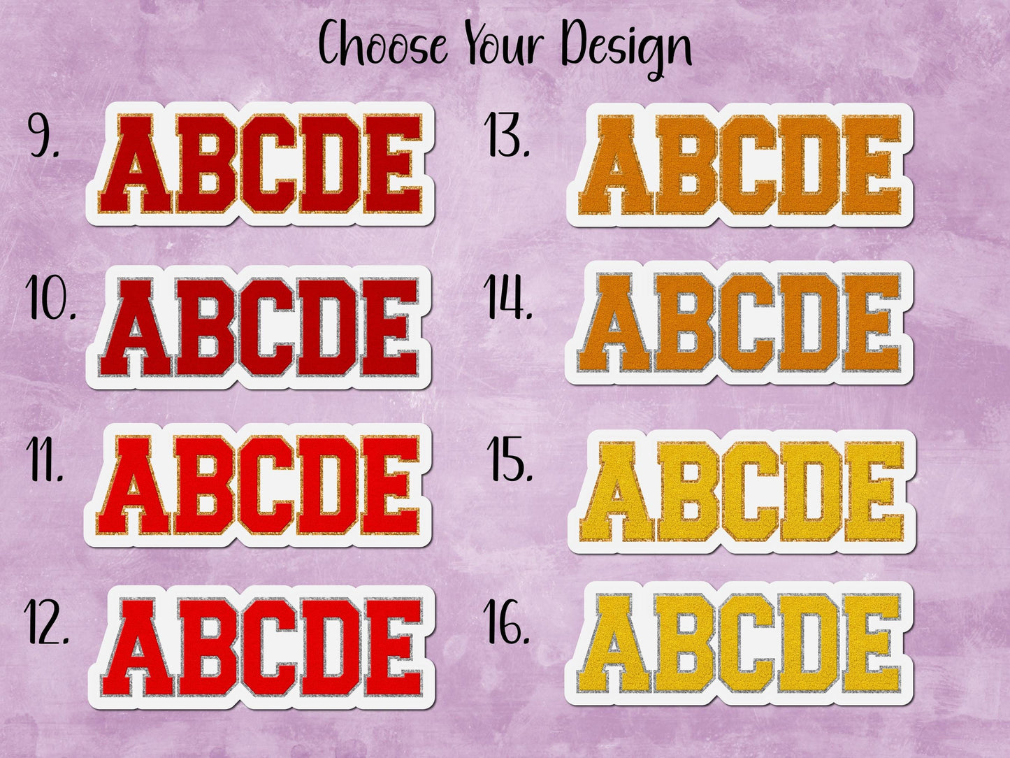 Faux Chenille Letter Jacket Design Custom Name Sticker or Magnet