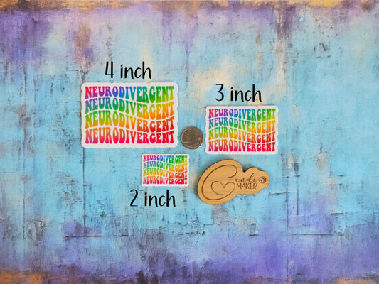 Neurodivergent Spectrum Retro Design Sticker or Magnet