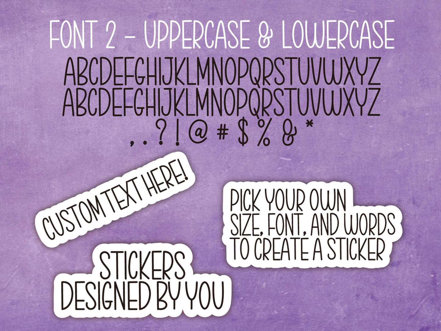 Custom Die-Cut Personalized Text Sticker or Magnet | Display Your Own Text