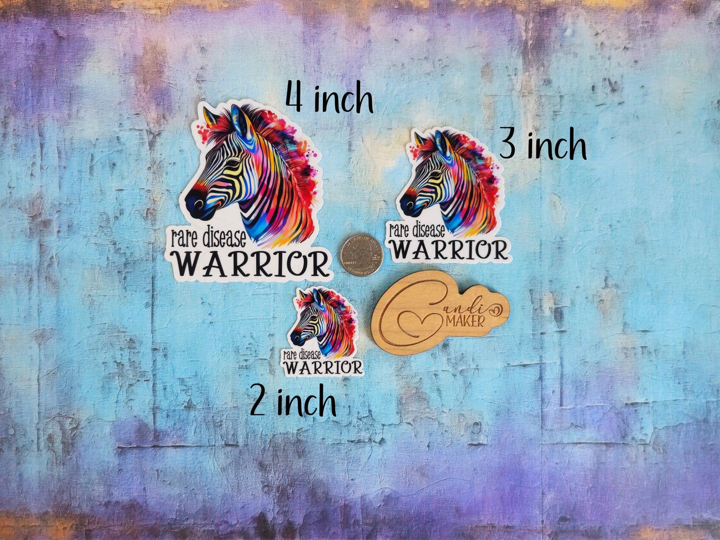 Rare Disease Warrior, Chronic Illness Zebra Sticker or Magnet
