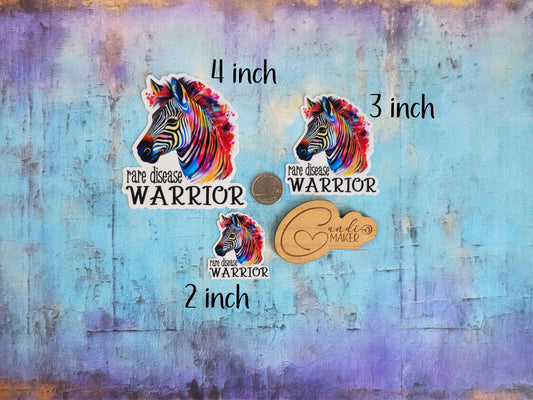 Rare Disease Warrior, Chronic Illness Zebra Sticker or Magnet