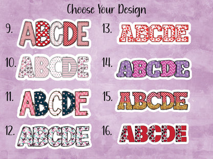 Hearts Custom Name Sticker or Magnet