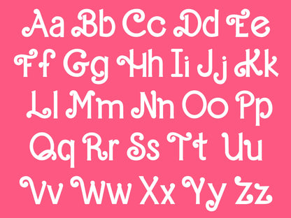 Personalized Pink Name Sticker or Magnet