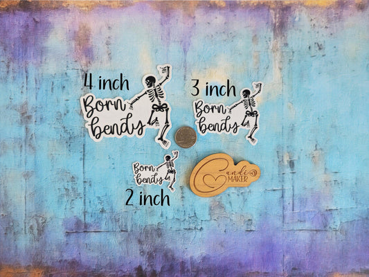 Born Bendy, Ehlers Danlos Syndrome Skeleton Sticker or Magnet