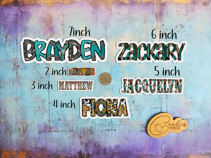 Rustic Country Custom Name Sticker or Magnet