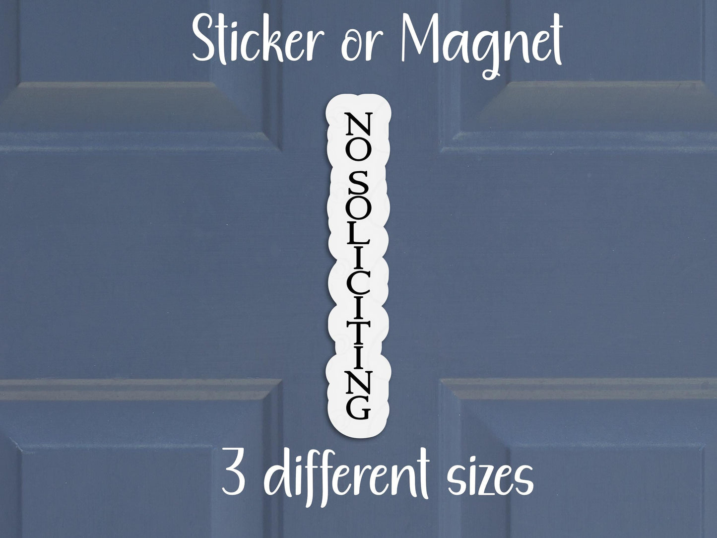 No Soliciting Minimalist Simple Vertical Sticker or Magnet