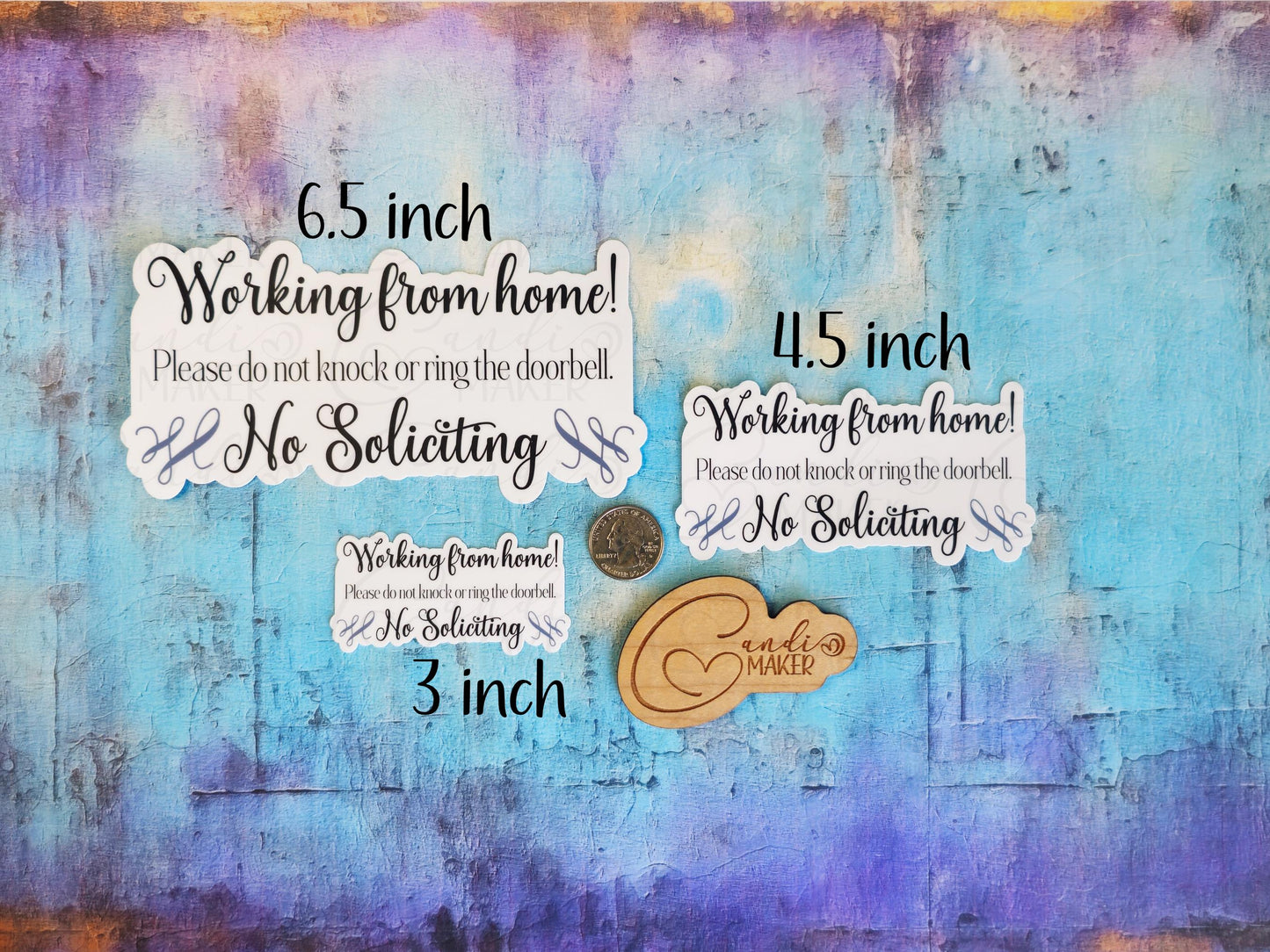 Do Not Disturb Working From Home No Soliciting Sticker or Magnet