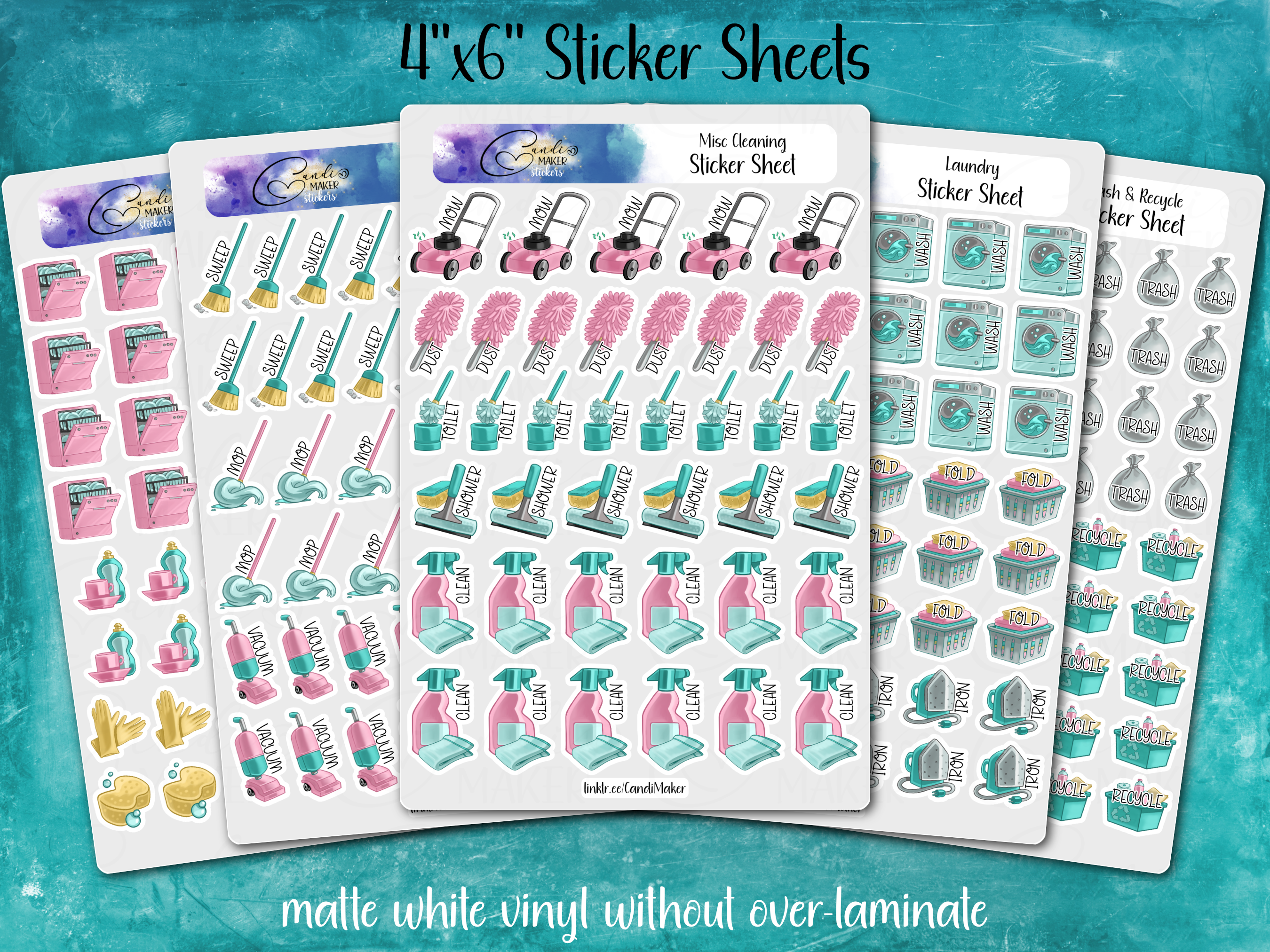 Household Chores Cleaning Planner Sticker Sheets – CandiMaker