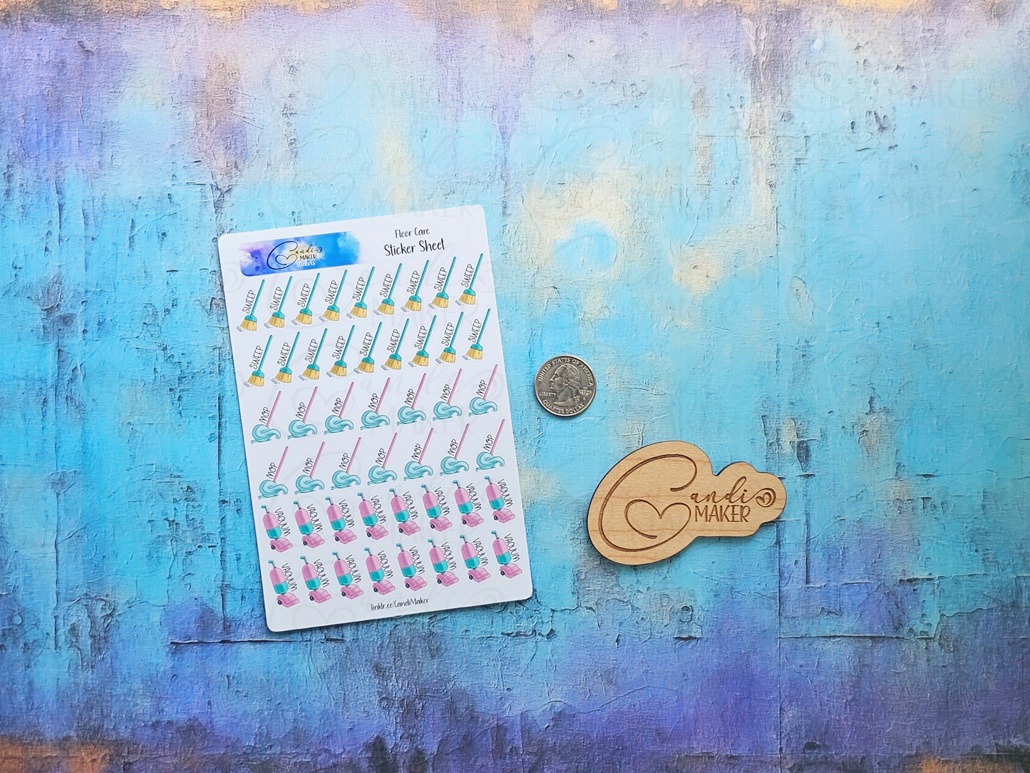 Household Chores Cleaning Planner Sticker Sheets