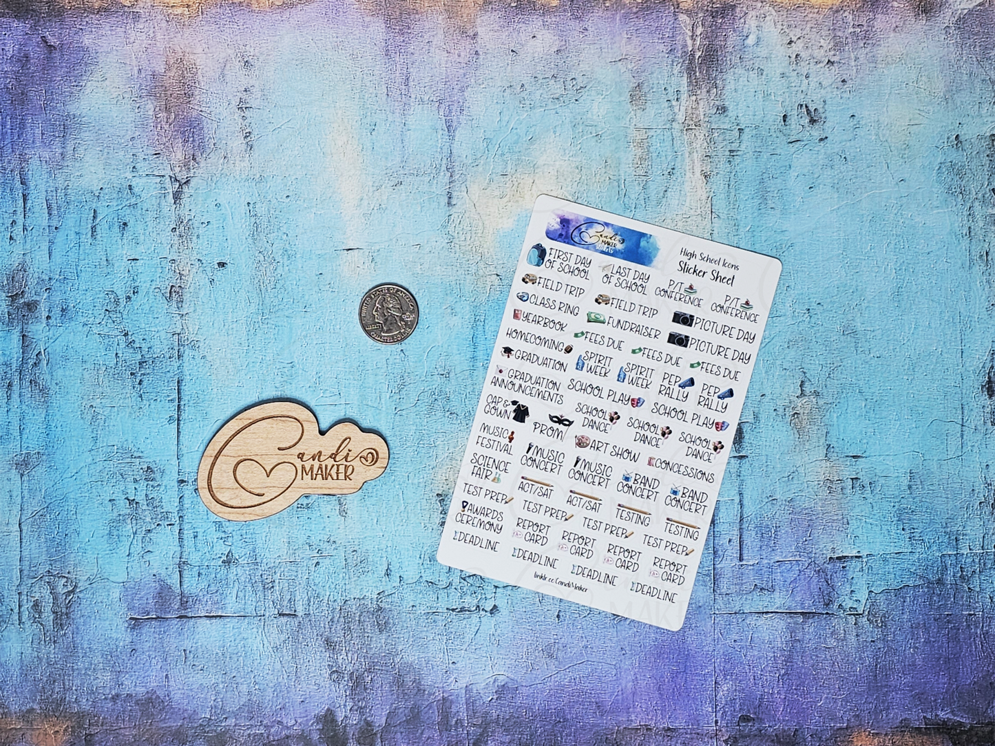 High School Sticker Sheets