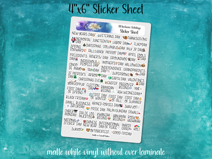 All-Inclusive Holidays Sticker Sheet