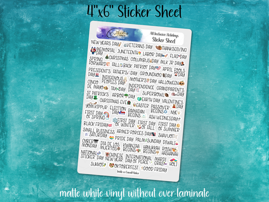 All-Inclusive Holidays Sticker Sheet
