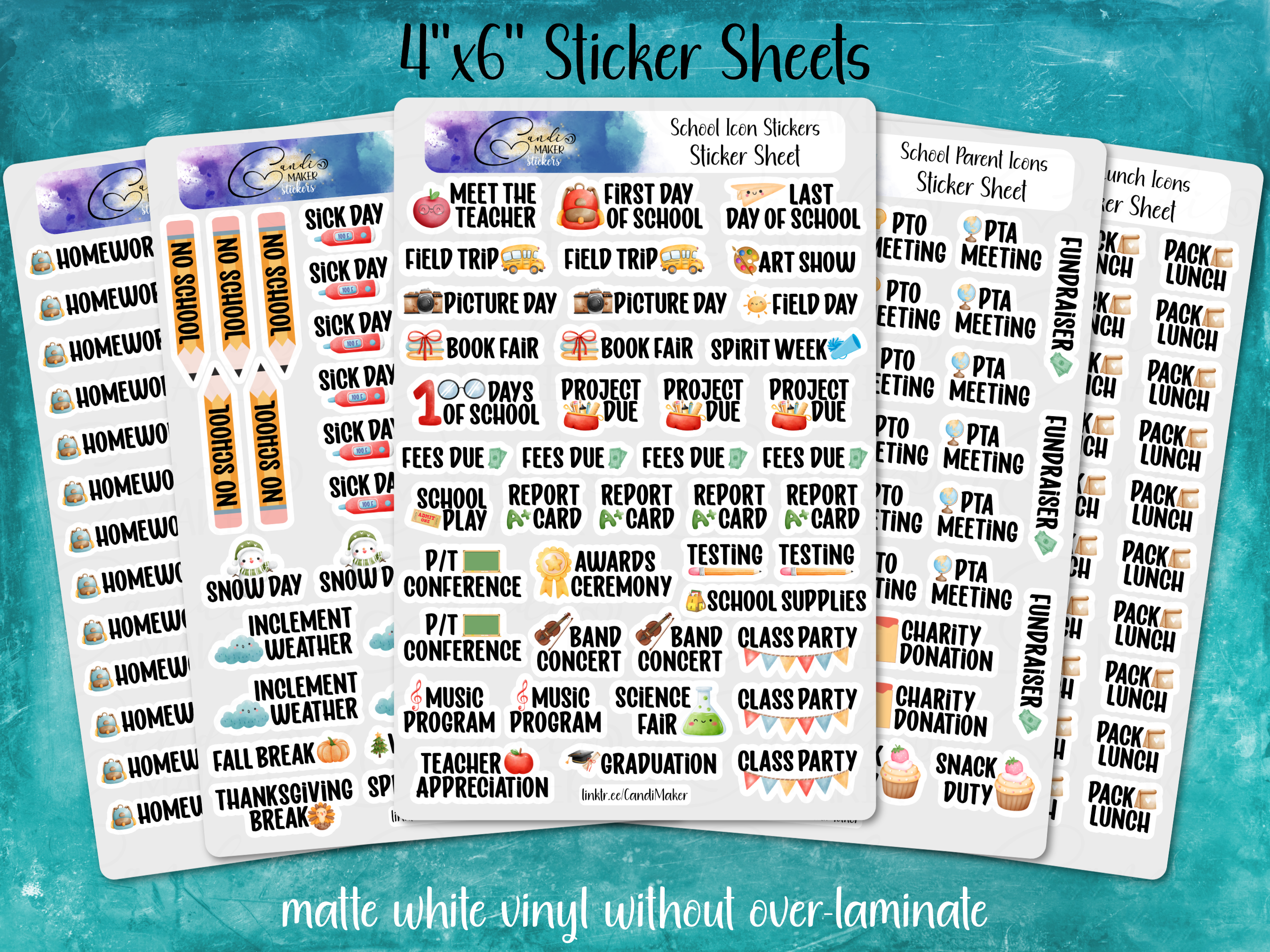 Elementary School Sticker Sheets – CandiMaker
