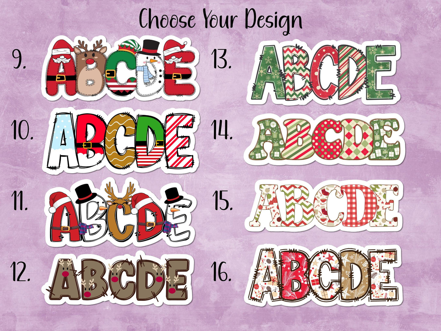 Christmas Custom Name Sticker or Magnet