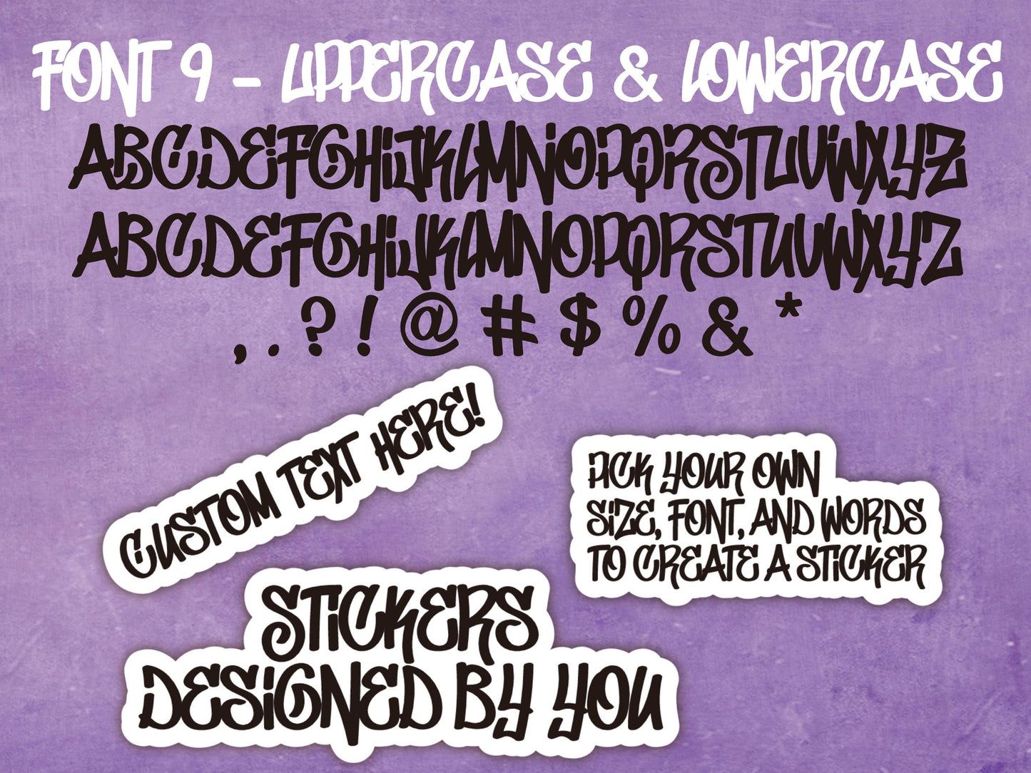 Custom Die-Cut Personalized Text Sticker or Magnet | Display Your Own Text