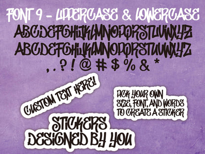 Custom Die-Cut Personalized Text Sticker or Magnet | Display Your Own Text