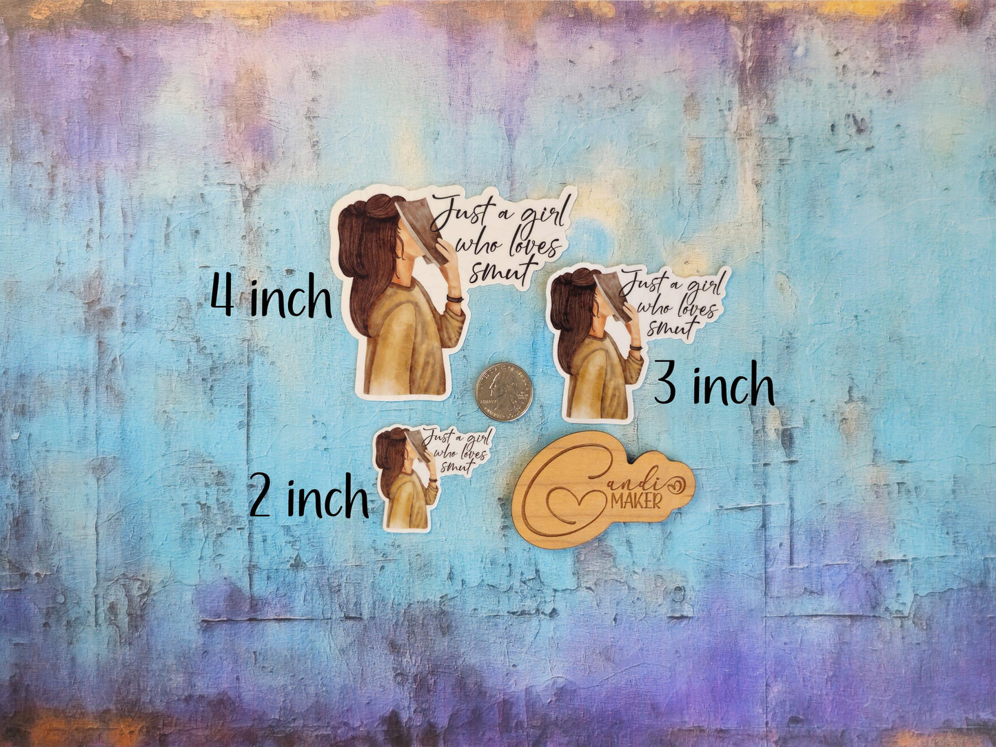 Just A Girl Who Loves Smut, Funny Spicy Romance Book Reading Sticker or Magnet